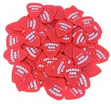 100 Pack of Legacy Guitar Picks, 0.58mm, Red, X-Light