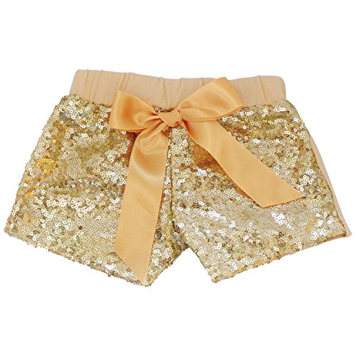 Gold Sequin Girls Shorts