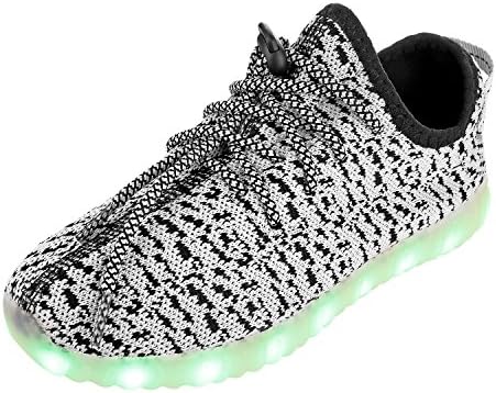 HOTAHOY Child LED Shoes Light Up USB Charging Flashing Fashion Sneaker Slip-on Sport Shoes for Kids