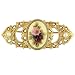 Vintage Collection Gold Tone Filigree Roses Motif Pearl Brooch