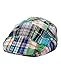 NYFASHION101 Men's Multicolor Plaid Patchwork Buttoned Duck Bill Newsboy Ivy Cap, Green