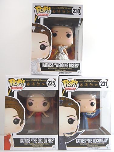 The Hunger Games Katniss Everdeen Girl On Fire , The Mockingjay,and Wedding Dress Bundle Funko Pop Vinyl Figures