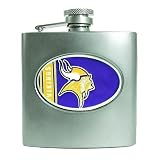 NFL Minnesota Vikings Stainless Steel Hip Flask 6oz