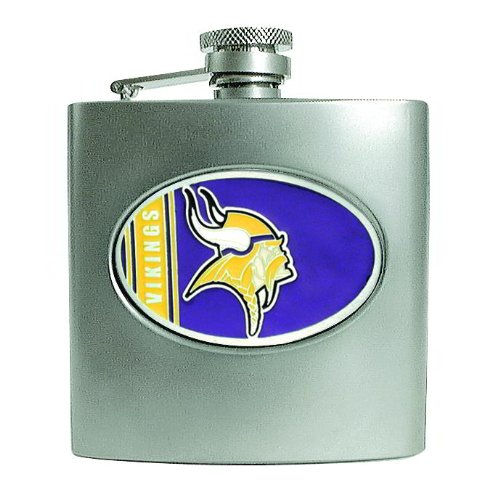 NFL Minnesota Vikings Stainless Steel Hip Flask 6oz