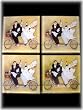 Set 4 Fat French Italian Chef Glass Coasters Coaster