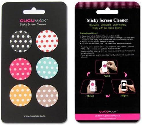 Sticky Cleaner Polka Dot 6-in-1 for iPhones, smartphones, tablets and touchscreen other electronic devices