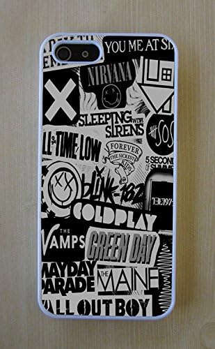 Sanstyle All time low, Blink 182, Green day, ColdPlay, Nirvana Fitted Case for iPhone 5/5S