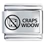 Craps Widow Sports Italian Charms Bracelet Link