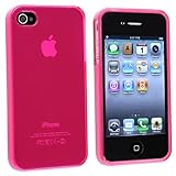 [INSTEN] Clear Frost Hot Pink TPU Rubber Skin Case Compatible With Apple® iPhone® 4S AT&T / Verizon / Sprint