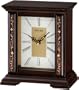 Seiko Desk And Table Clock Wooden Case With Floral Accents