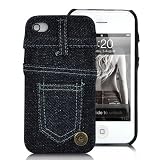 Skinny Jean:Skinny Jeans New York Style Case Cover For iPhone 4 with 4S DARK BLUE