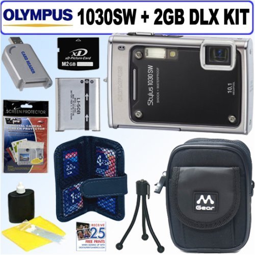 Olympus Stylus 1030SW 10.1MP Digital Camera (Black) + 2GB Deluxe Accessory Kit