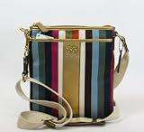 Coach Julia Legacy Stripe Swingpack Crossbody Messenger Bag Purse Tote Multi