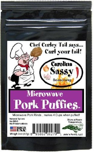 Microwave Pork Rinds Sassy (Red Pepper) Flavor 12 - 2 Oz. Packages