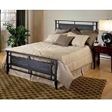 Hillsdale Rosewood Contemporary Black Wood Bed Set With Frame - Queen