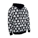 Mens Storm Trooper Faces Zip Up Hoodie
