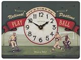 Timeworks Pop Out Clock, Retro Baseball National Pastime