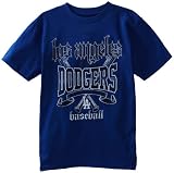MLB Boys' Los Angeles Dodgers Fueled By Pride Short Sleeve Basic Tee (Deep Royal, X-Large)