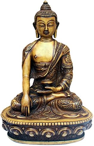 Solid Resin Buddha Statues in Shakyamuni, Medicine, Teaching, Protection and Meditation Poses (White, Shakyamuni 5: Large)