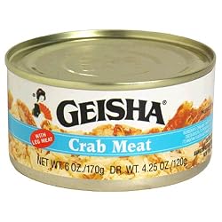 Geisha Crab Meat with Leg Meat, 6-Ounce Containers (Pack of 12)