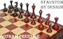 Gotham Prestige Chess Set in Ebony & Red Sandalwood - 4.4" King