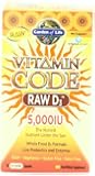 Garden of Life Vitamin Code RAW D3 5000, 60 Capsules
