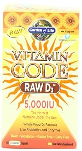 Garden of Life Vitamin Code Raw D3 5000 Multivitamins, 60 Count