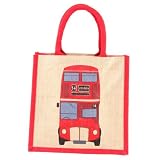 Jute, London Bus Shopping Bag