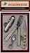 Winchester 22-41283 Camping Set. This four piece set is every campers dream. Knife with cork screw, Multi tool, Folding knife and keychain light.