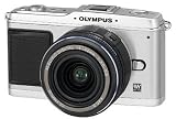 Olympus Pen E-P1 Micro Four Thirds Digital SLR Camera (14-42 mm Black Lens Kit) - Silver