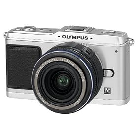Olympus Pen E-P1 Micro Four Thirds Digital SLR Camera (14-42 mm Black Lens Kit) - Silver