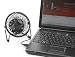 TechTools RF-0410BLK Retro Desktop Fan with USB Cord, Black