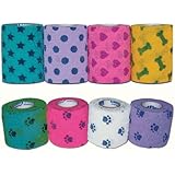 Andover PetFlex Printed Cohesive Compression Tape, 4"x5yds, Each