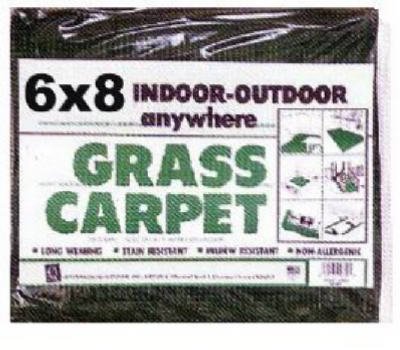 Jefferson Home Fashions #GR68BG 6x8 Green Grass Carpet