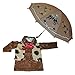Cowboy Brown Rain Coat & Umbrella