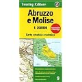 Abruzzen Strassenkarte, Karte, Landkarte, TCI (Touring Club Italiano) Blatt 9, Abruzzo e Molise / Abruzzen und Molise, Campobasso, L'Aquila, Pescara, Strassenkarte, rei�- und wasserfest