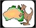 Mouse Pad with Australia, wallaby, Australia Day, hug, kangaroo