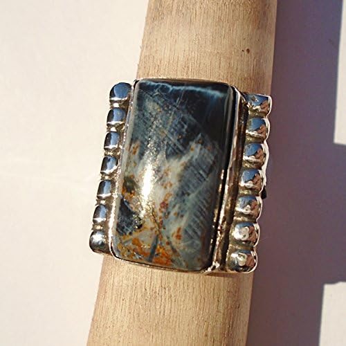 Pietersite Sterling Silver Ring Size 10.75