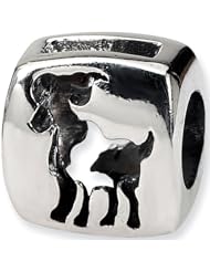 Reflection Beads Silver Aries Zodiac Bead
