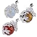JOVIVI Dragon Claw & Crystal Ball Pendant Chain Necklace (Tiger Eye&Opalite&Red Agate)