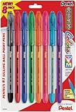 Pentel R.S.V.P. Ballpoint Pen, Medium Point, Assorted Ink Colors, 8 Pack  (BK91CRBP8M)