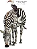 Wallpaper 4Walls Who Let the Kids Out Jungle Animals Accent Mural - Zebra WK9627M
