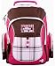 17 inch American Princess Pink Plaid with Hearts Multi Pockets Organizer Backpack School Book Bag