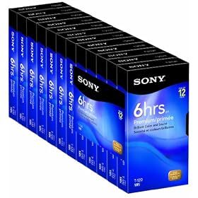 Sony 12T120VR 120-Minute Premium VHS Cassettes (12-Pack) by 