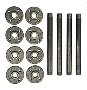 Industrial Pipe Table Legs 10 Inch - 4 Pack Perfect For 