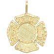 Firefighter Maltese Cross Charm 14K Gold 23mm