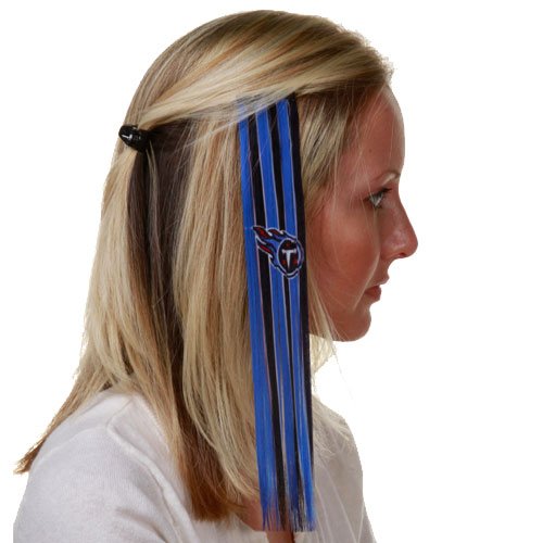 Tennessee Titans Ladies Black-Blue Sports Extension Hair Clips