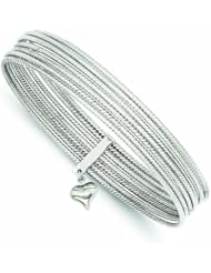 Genuine 14K White Gold Slip On 7 Bangles 14 Grams Of Gold 100% Satisfaction Guaranteed.