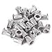 BQLZR 8mm Zinc Plated Iron Flat Head Rivet Nut M8 Silver for Railway Pack of 25