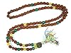 Prosperity Yoga Mala Green, Yellow, Red Jade Japamala Rudraksha Prayer Beads Necklace